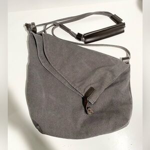 Coofit Foldover Hipster Gray‎ Canvas Shoulder Bag